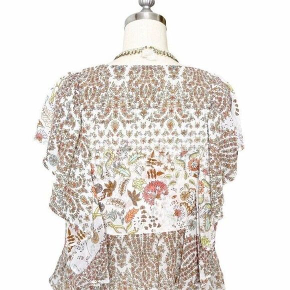 Matilda Jane Rustic Floral Fly By Boho Chiffon Blouse XS - Picture 7 of 9
